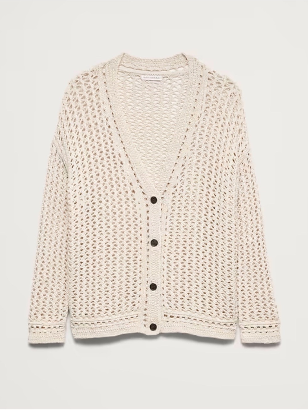 Banana Republic Cotton Crochet Cardigan NWT